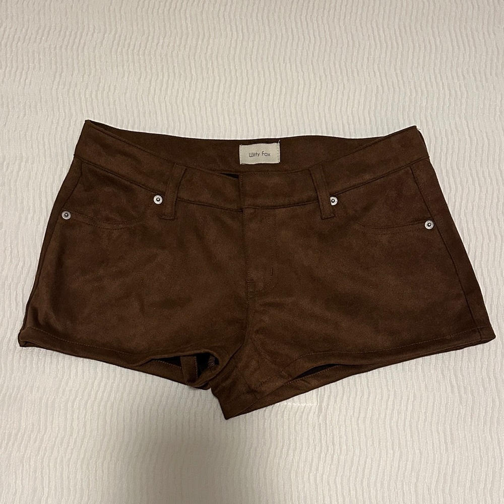 Tan Fox low Waist Brown Women's Shorts